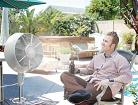 Outdoor Misting Fan with Cover