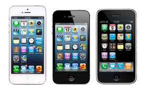 iPhone 3GS, 4S, and 5